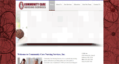 Desktop Screenshot of communitycarenursing.net