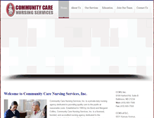 Tablet Screenshot of communitycarenursing.net